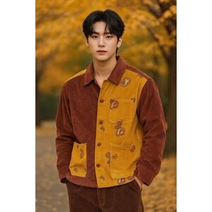 BDG Corduroy Chore Jacket Urban Outfitters Sz Large Corduroy Goblincore Paisley